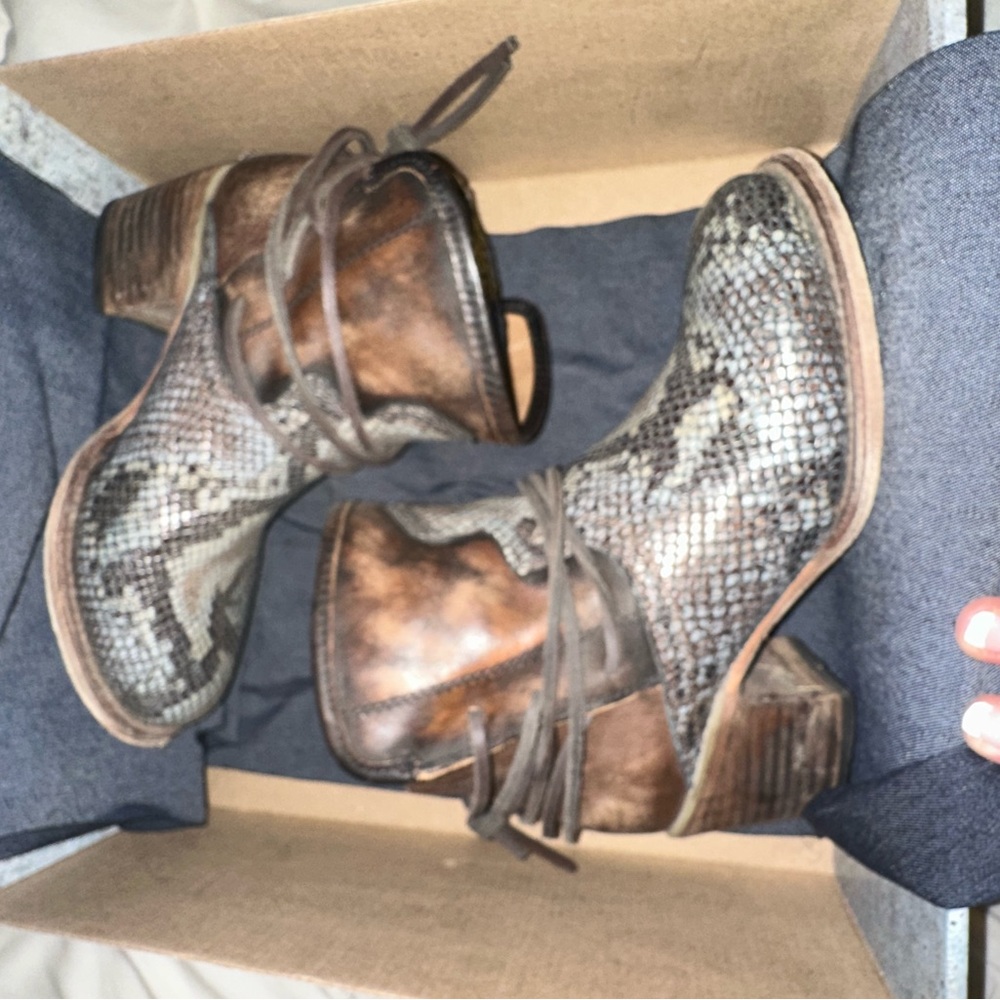 Freebird by Steven Brown and Gray Ankle Booties - Picture 2 of 10